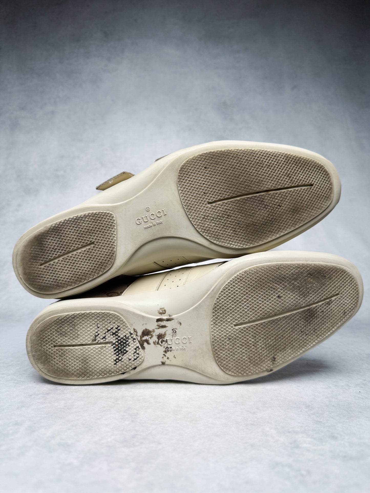 Gucci Vintage Monogram Sneaker Leather/Canvas Beige and Brown (41)