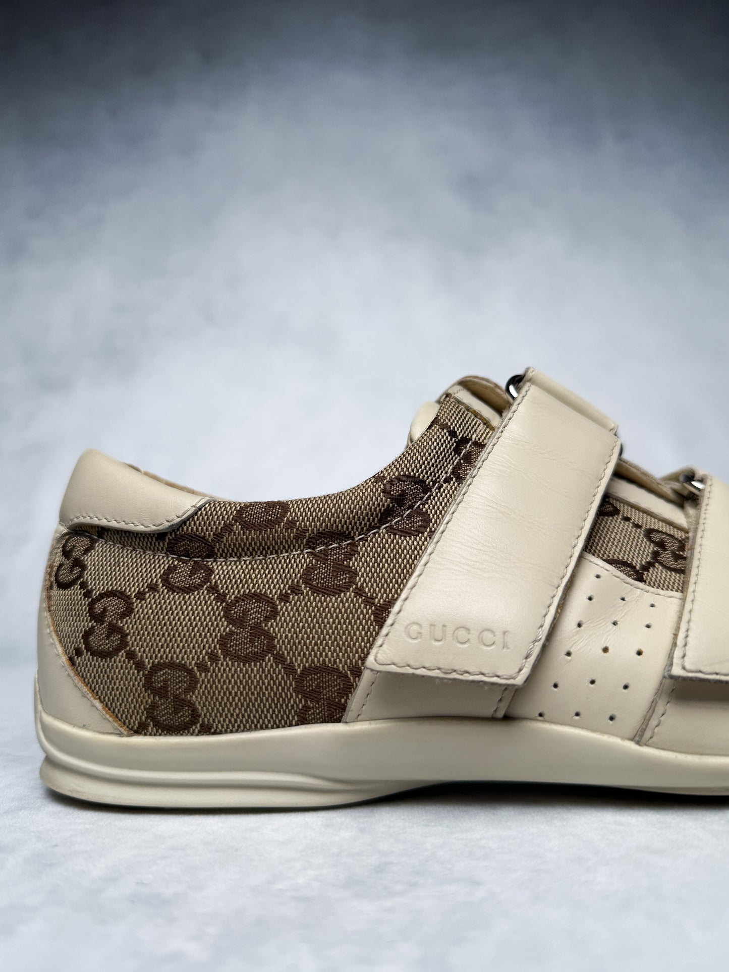 Gucci Vintage Monogram Sneaker Leather/Canvas Beige and Brown (41)