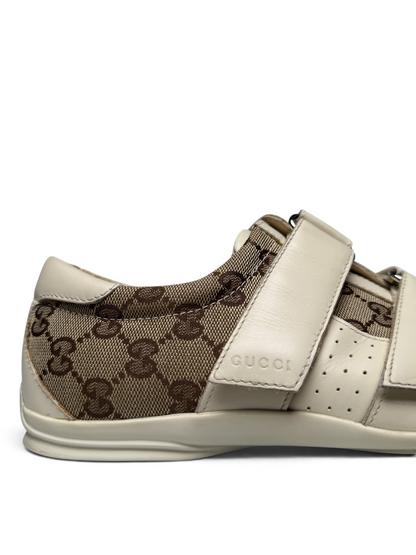 Gucci Vintage Monogram Sneaker Leather/Canvas Beige and Brown (42)