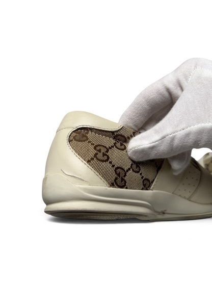 Gucci Vintage Monogram Sneaker Leather/Canvas Beige and Brown (42)