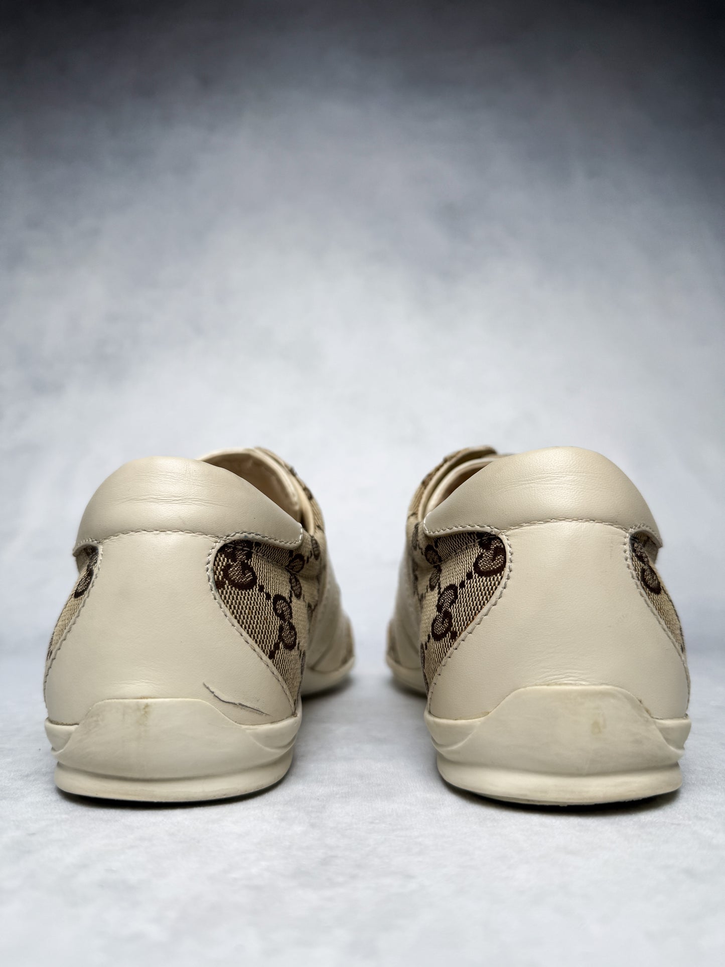 Gucci Vintage Monogram Sneaker Leather/Canvas Beige and Brown (41)