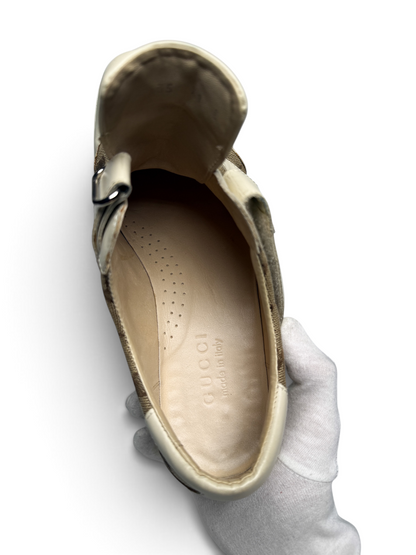 Gucci Vintage Monogram Sneaker Leather/Canvas Beige and Brown (42)