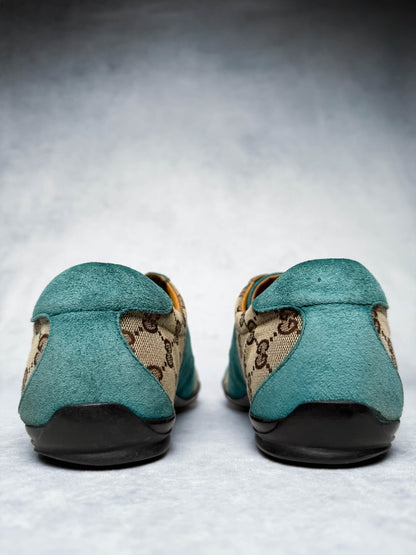 Gucci Vintage Monogram Sneaker Suede/Canvas Turquoise (41)