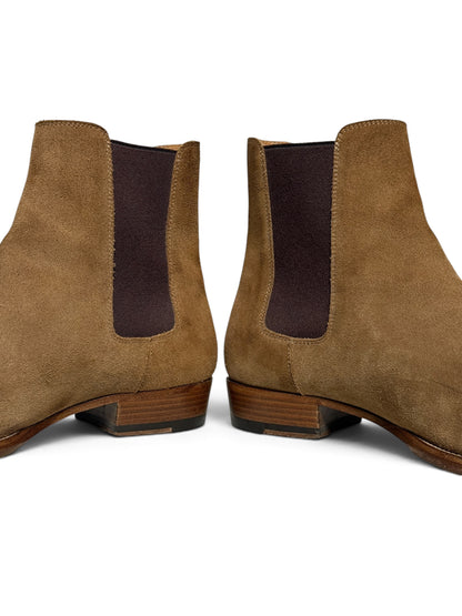 Saint Laurent Wyatt Chelsea Boots Brown Suede (43.5)