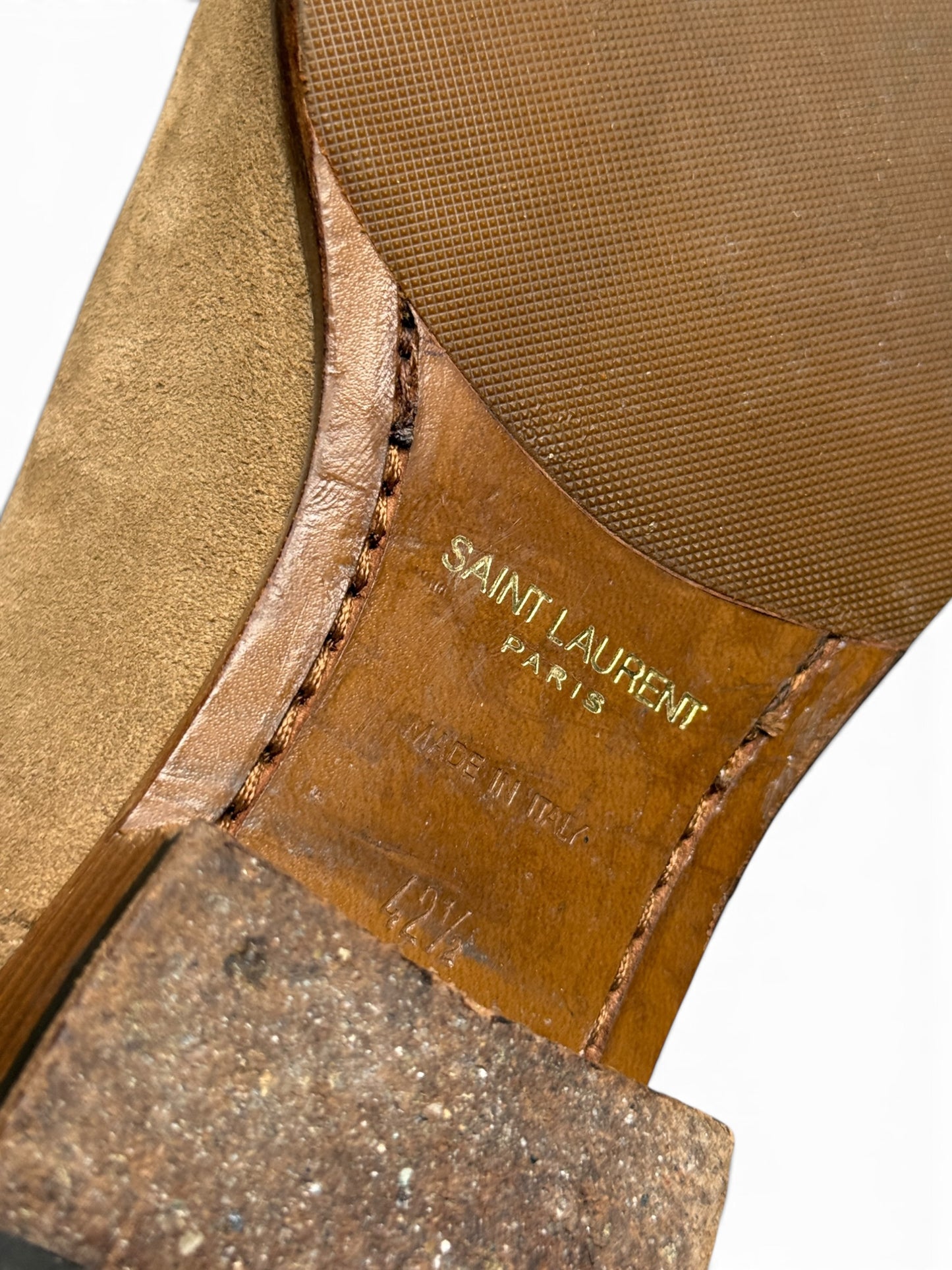Saint Laurent Wyatt Chelsea Boots Brown Suede (43.5)