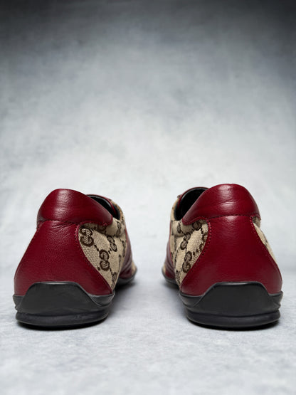 Gucci Vintage Monogram Sneaker Leather/Canvas Red (41.5)