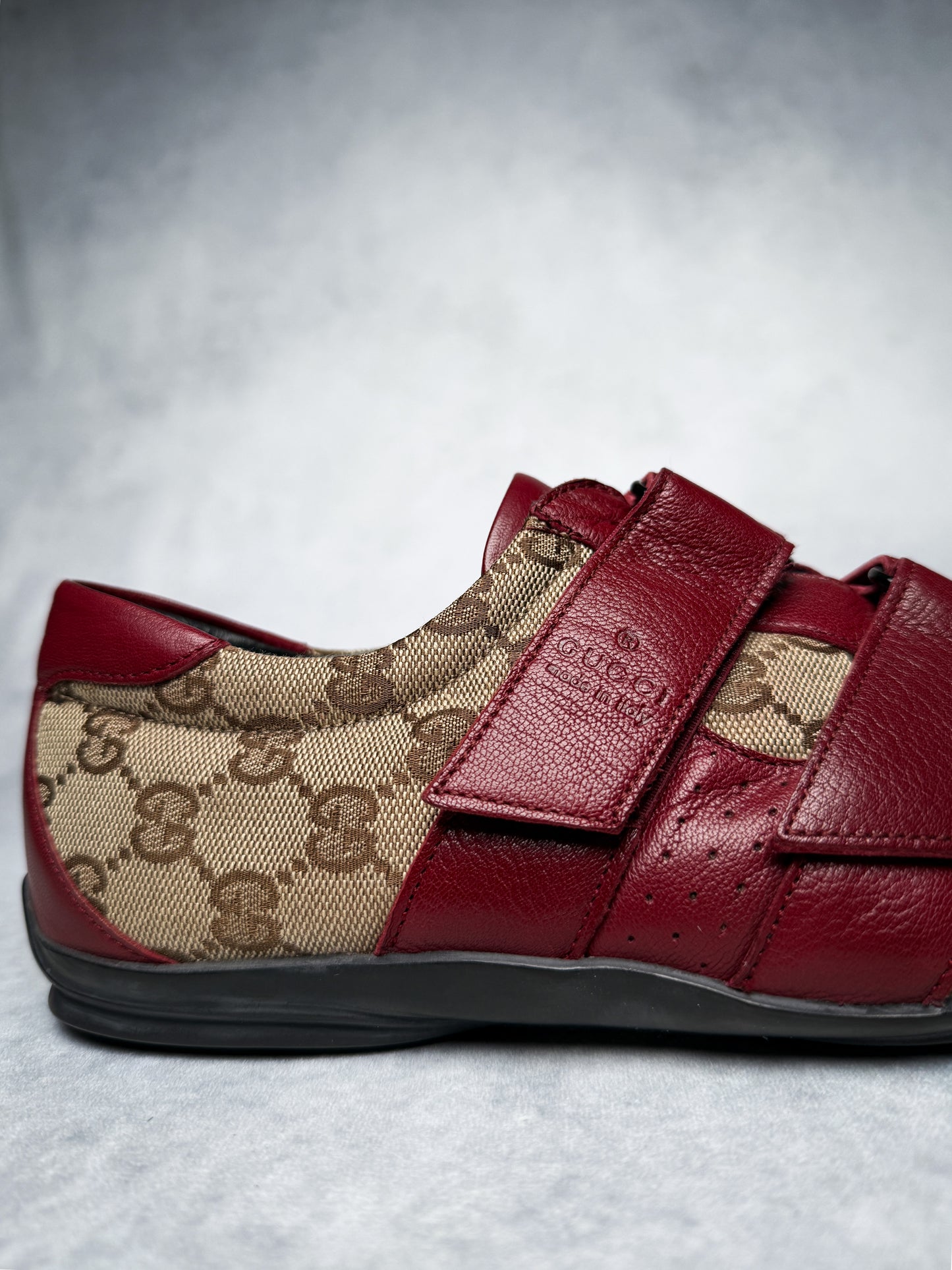 Gucci Vintage Monogram Sneaker Leather/Canvas Red (41.5)