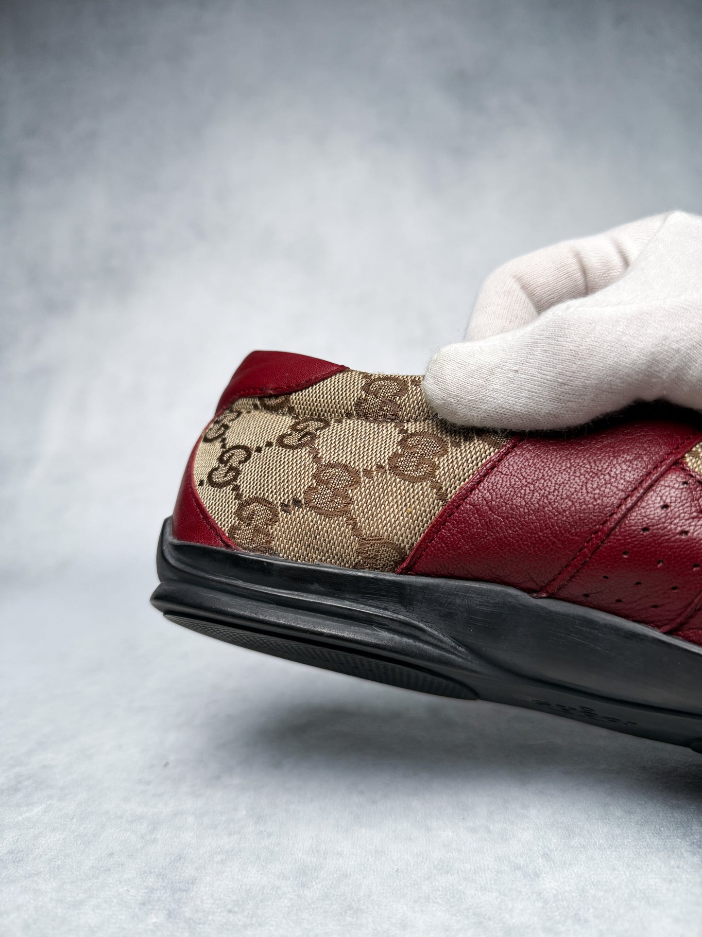 Gucci Vintage Monogram Sneaker Leather/Canvas Red (41.5)