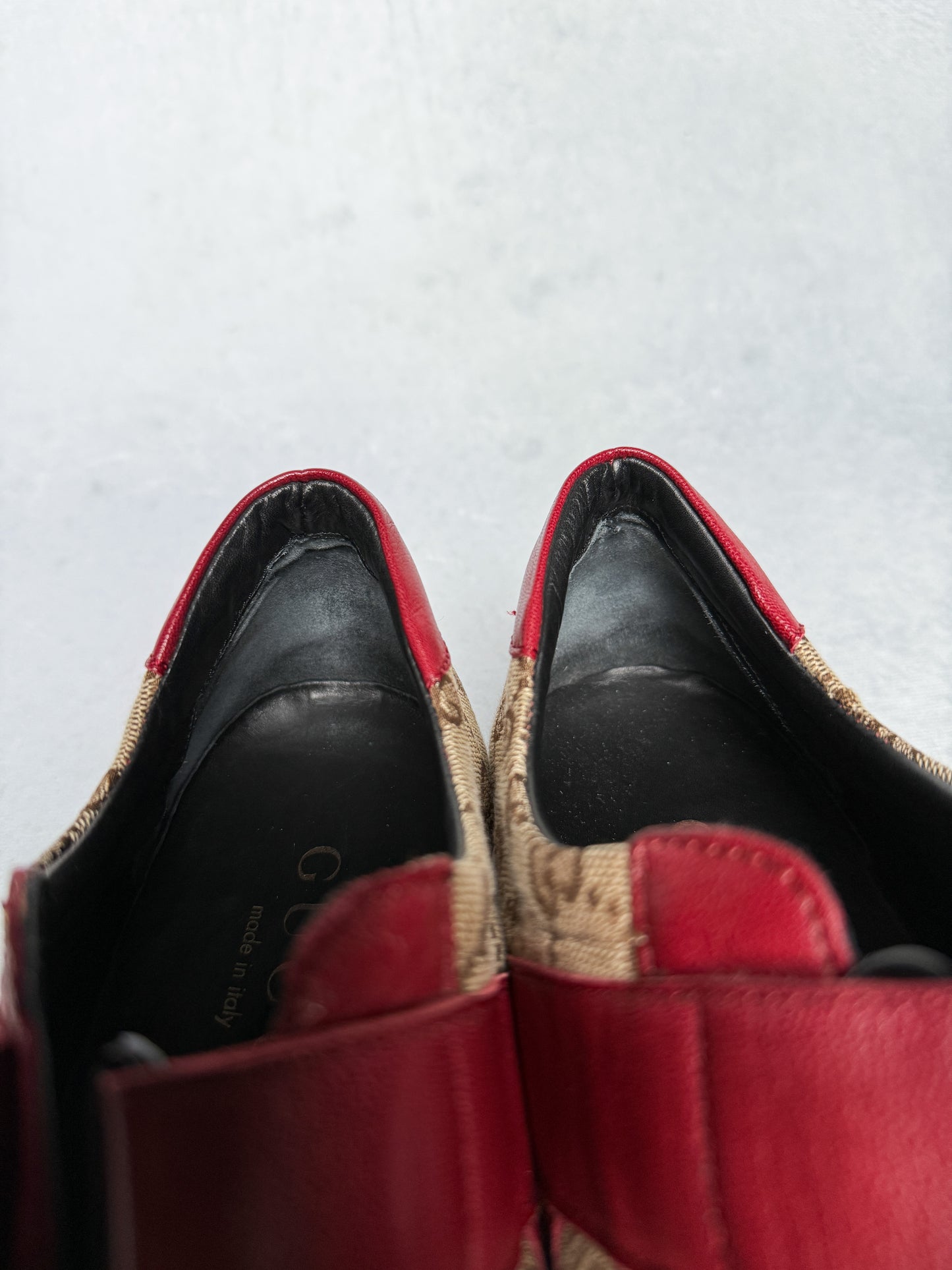 Gucci Vintage Monogram Sneaker Leather/Canvas Red (41.5)