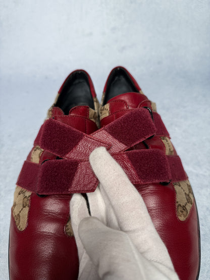 Gucci Vintage Monogram Sneaker Leather/Canvas Red (41.5)