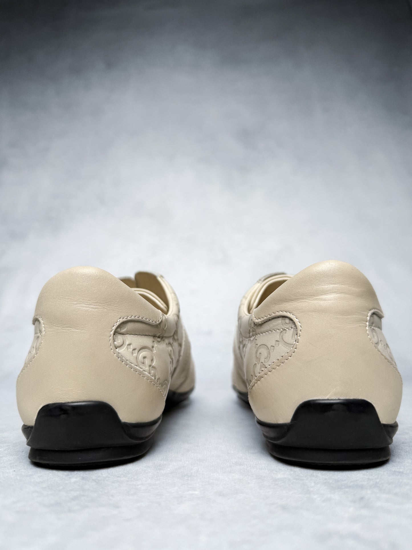 Gucci Vintage Embossed Monogram Sneaker Leather Beige (37.5)