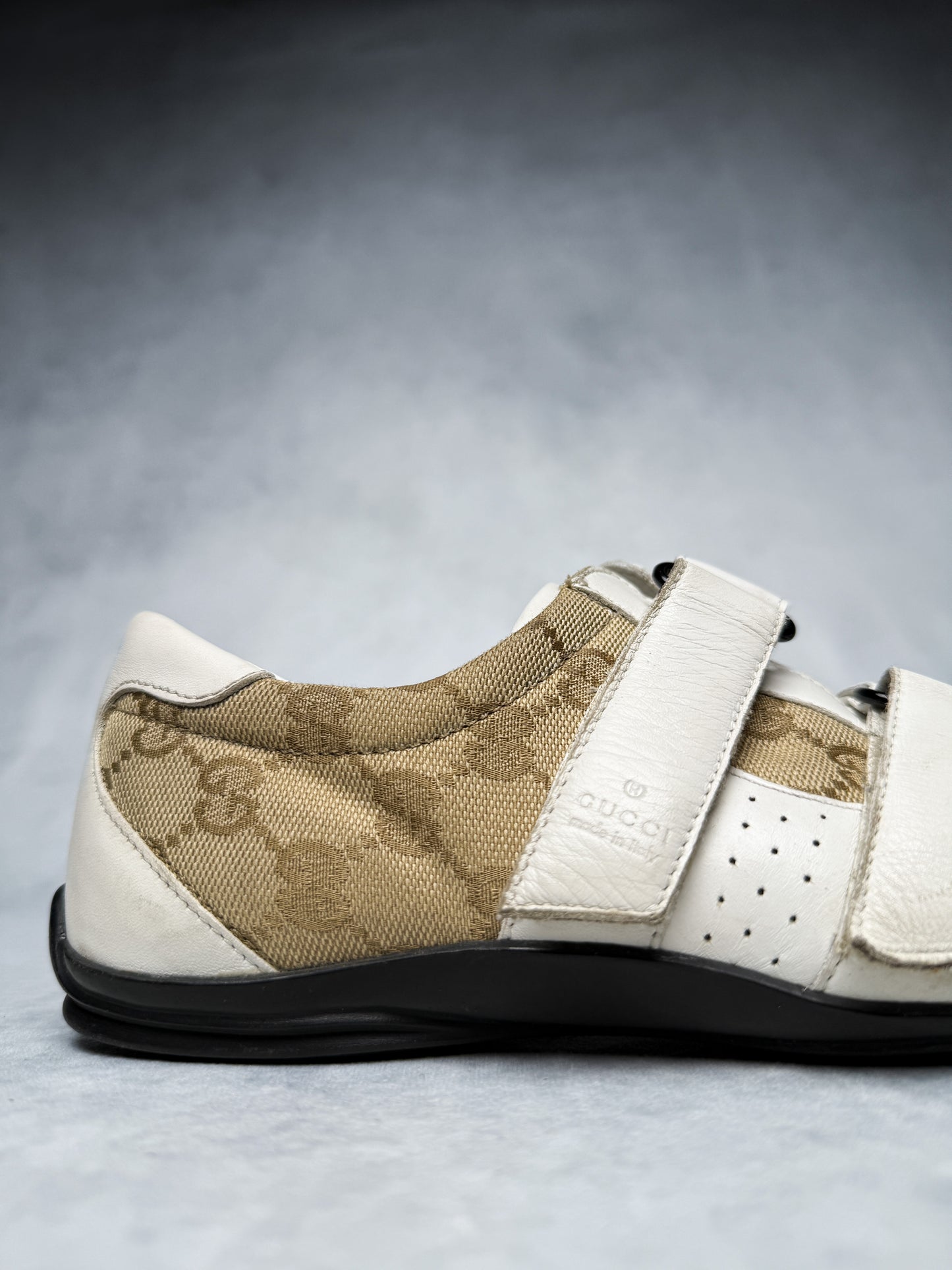 Gucci Vintage Monogram Sneaker Leather/Canvas White (37.5)