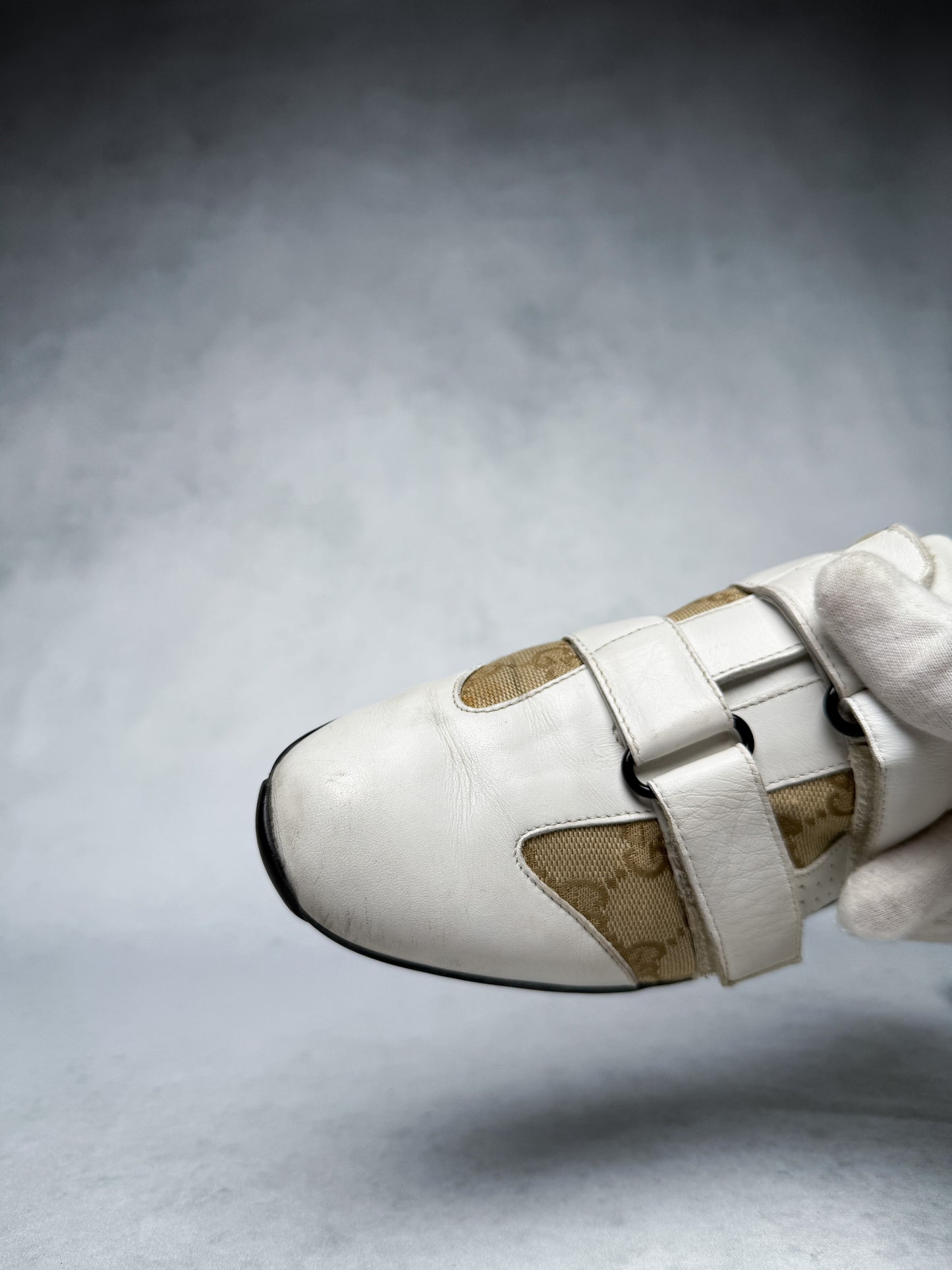 Gucci Vintage Monogram Sneaker Leather/Canvas White (37.5)