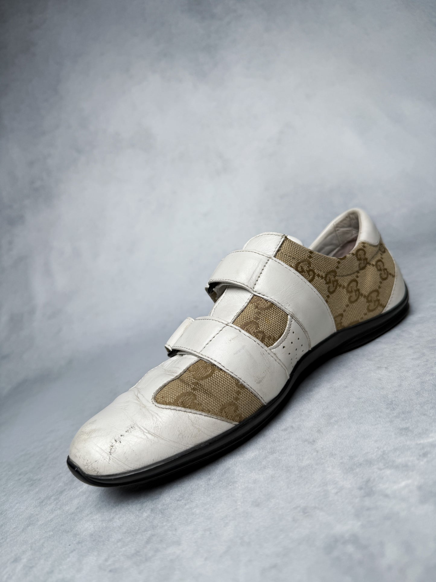 Gucci Vintage Monogram Sneaker Leather/Canvas White (37.5)