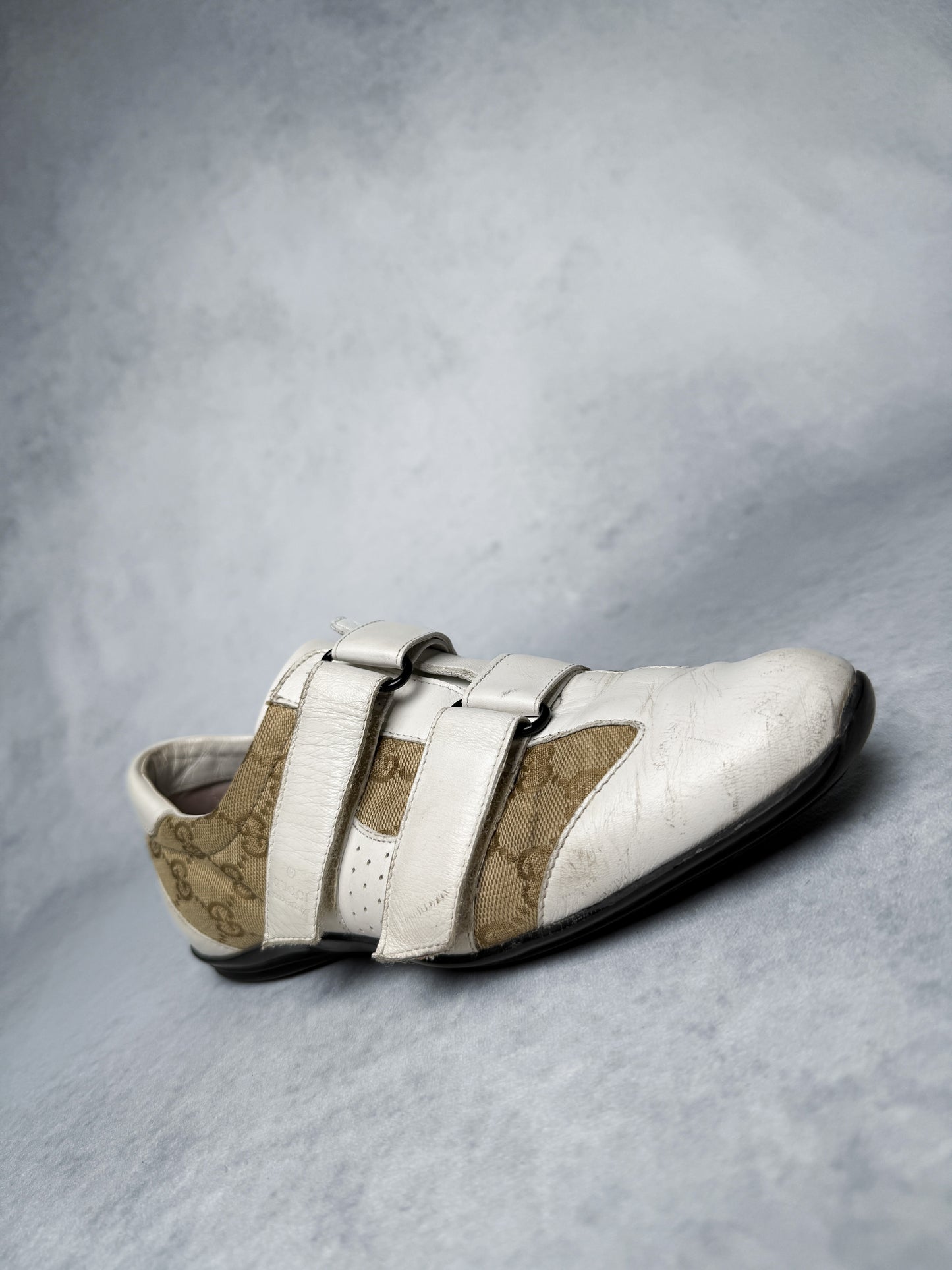 Gucci Vintage Monogram Sneaker Leather/Canvas White (37.5)