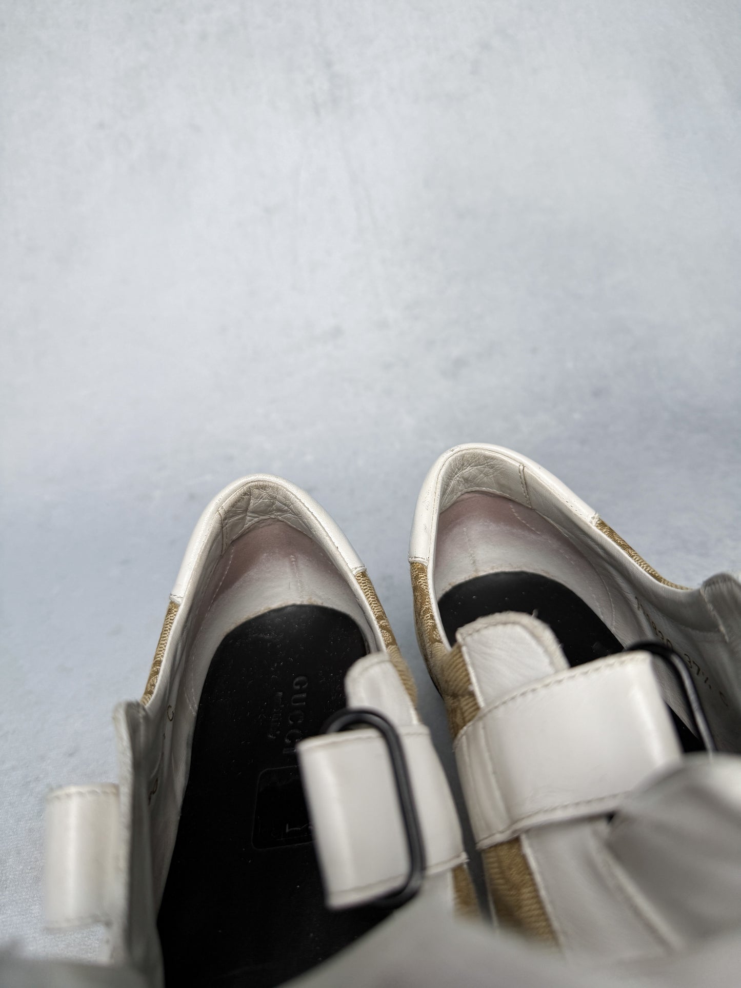 Gucci Vintage Monogram Sneaker Leather/Canvas White (37.5)