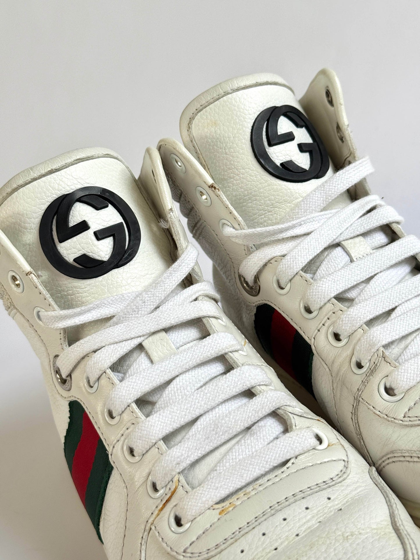 Gucci Retro High-Top Sneakers White (38)