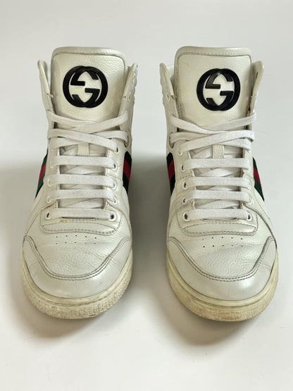 Gucci Retro High-Top Sneakers White (38)