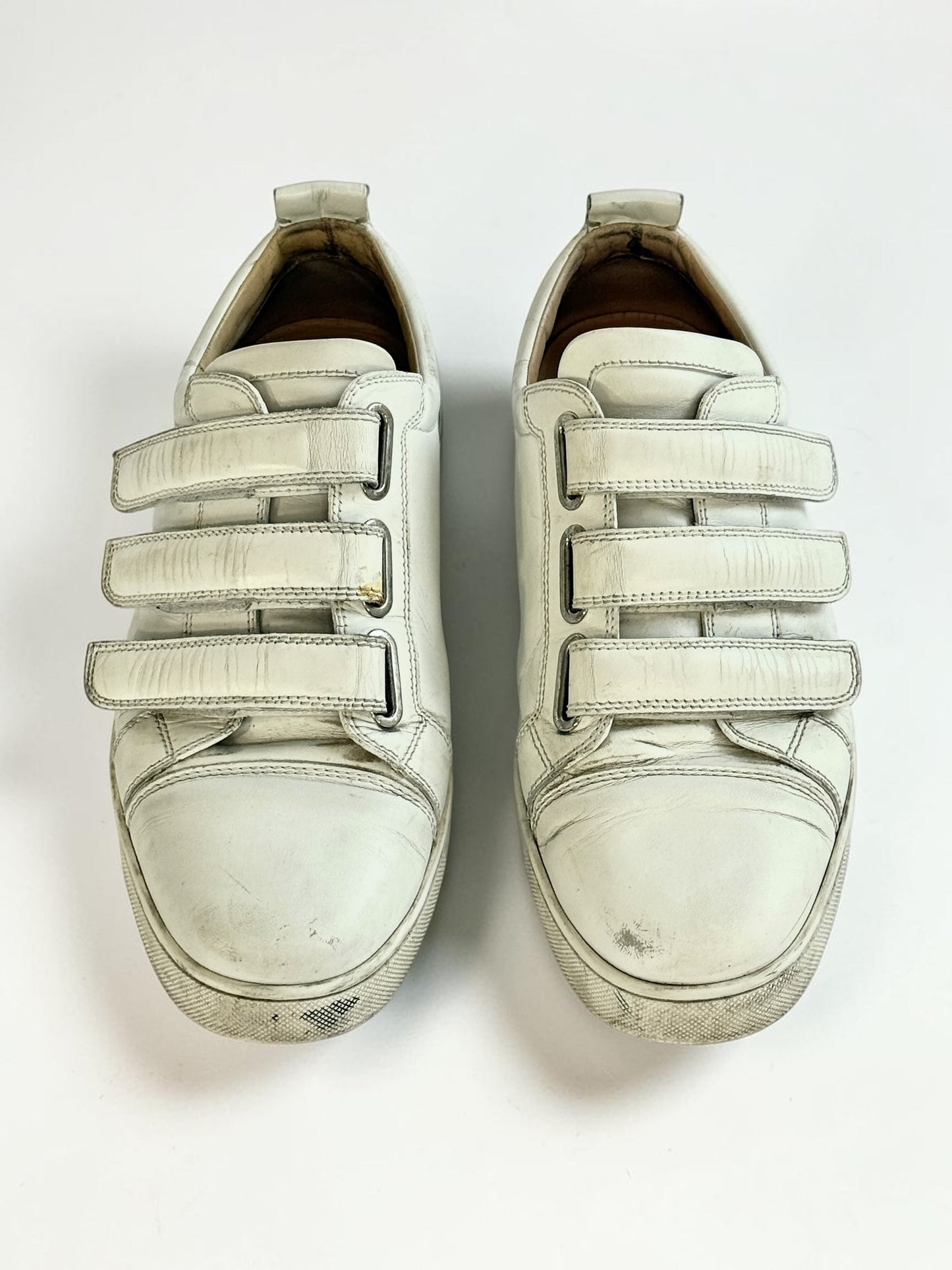 Christian Louboutin Triple Velcro Strap Sneakers White (43)