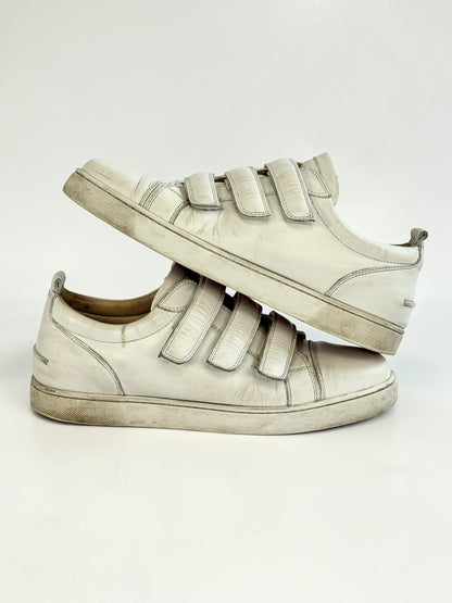 Christian Louboutin Triple Velcro Strap Sneakers White (43)