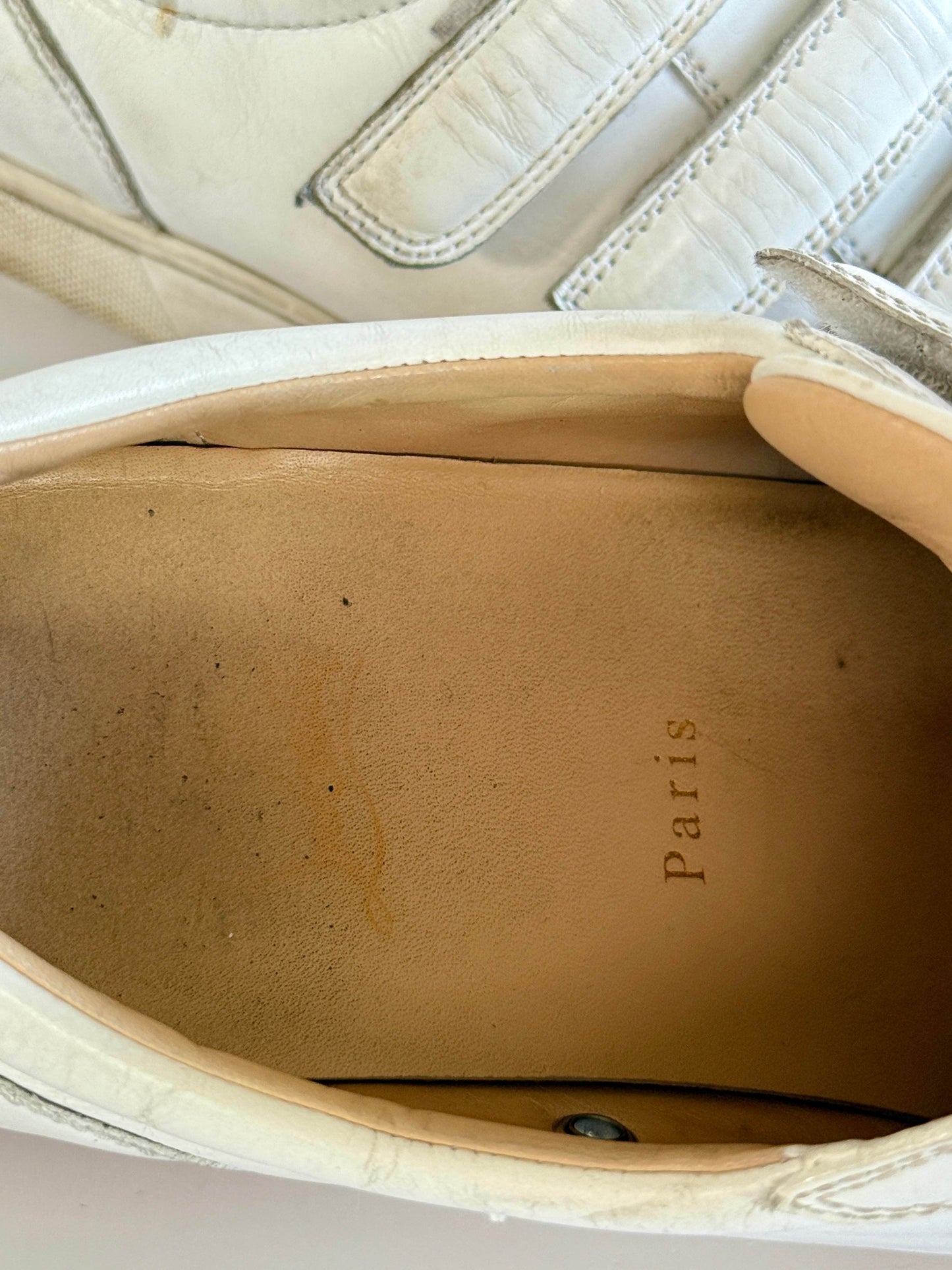 Christian Louboutin Triple Velcro Strap Sneakers White (43)