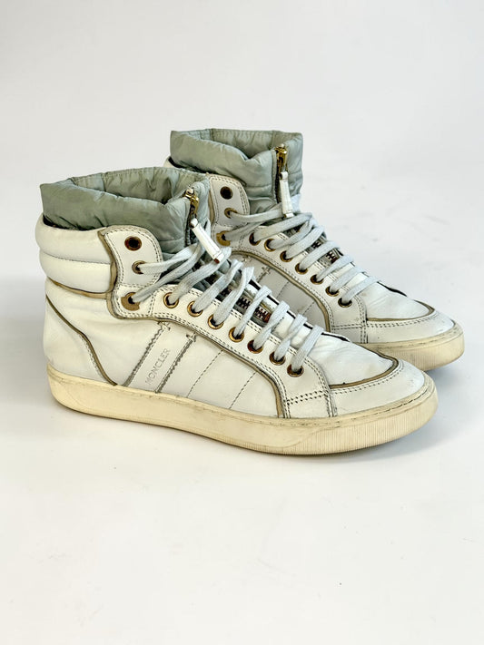 Moncler Hybrid Leather High-Top Sneakers (39)
