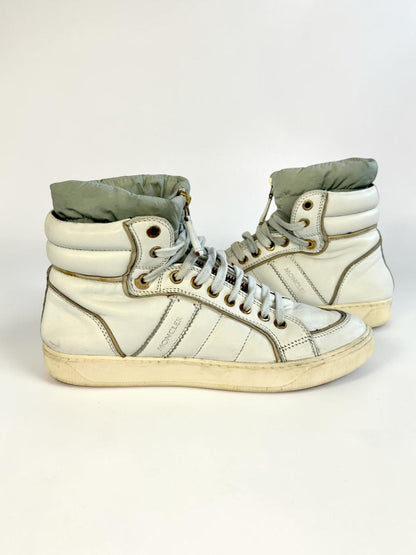 Moncler Hybrid Leather High-Top Sneakers (39)