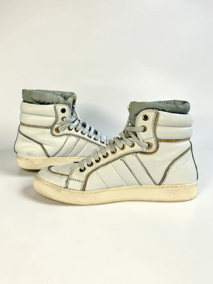 Moncler Hybrid Leather High-Top Sneakers (39)