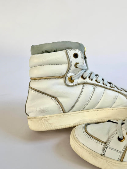 Moncler Hybrid Leather High-Top Sneakers (39)