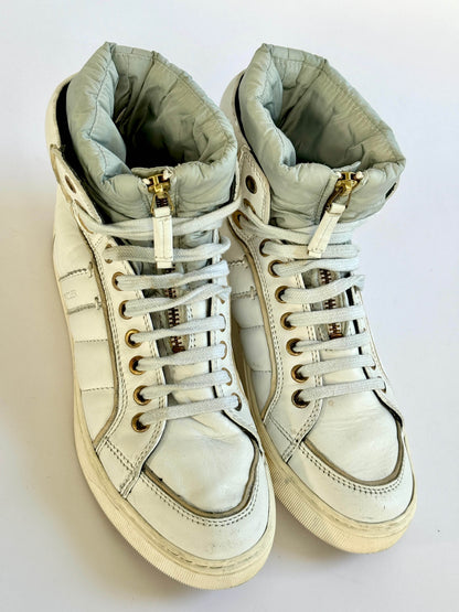Moncler Hybrid Leather High-Top Sneakers (39)