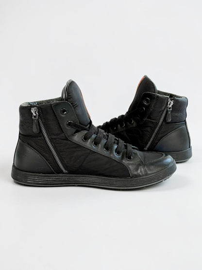 Prada Retro Hightops Black Fabric/Leather (44)