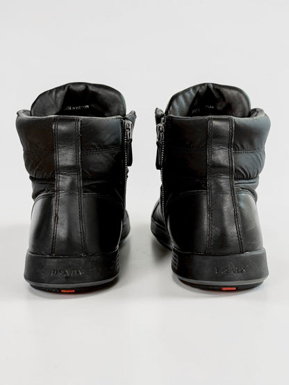 Prada Retro Hightops Black Fabric/Leather (44)