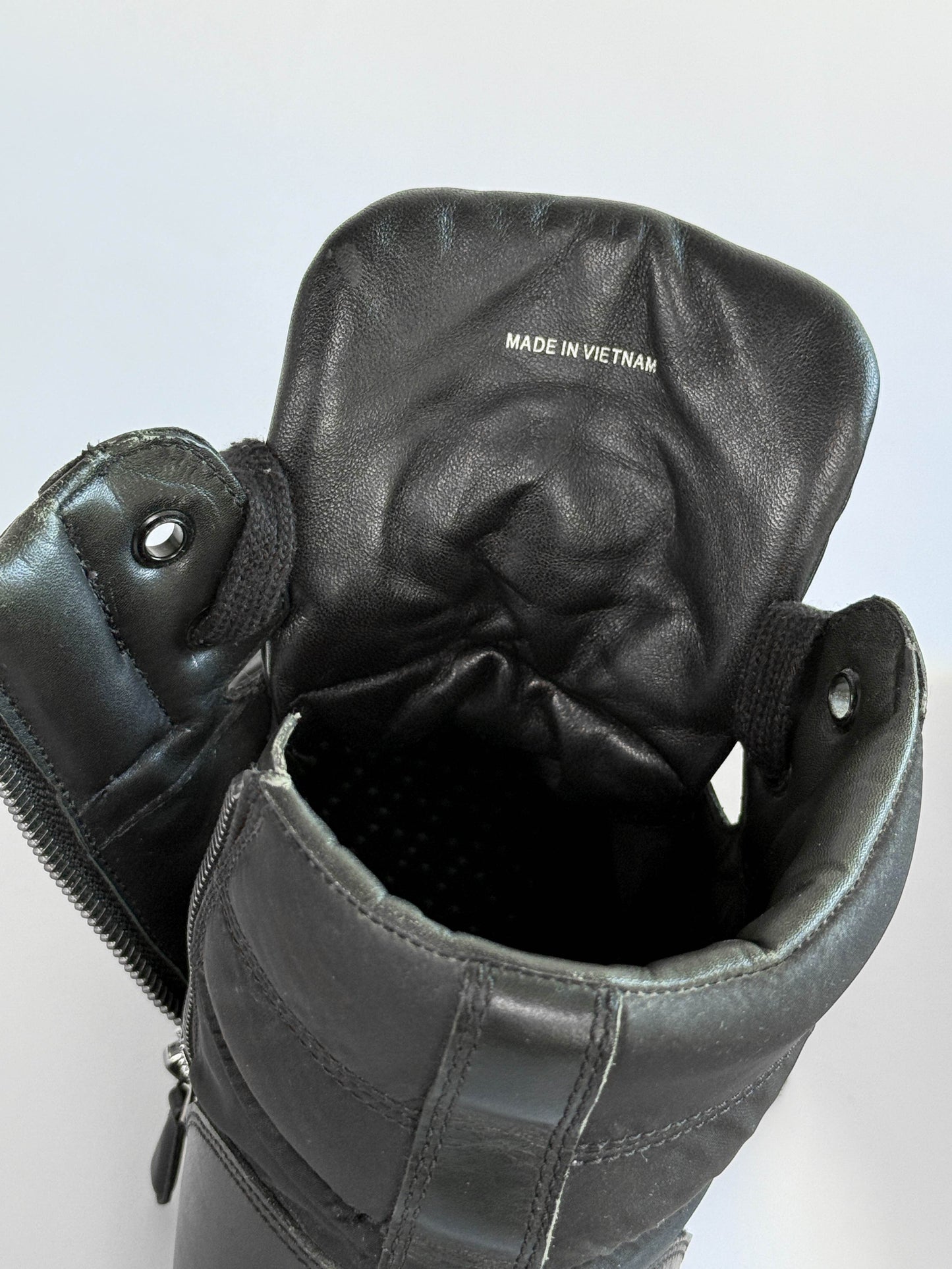 Prada Retro Hightops Black Fabric/Leather (44)