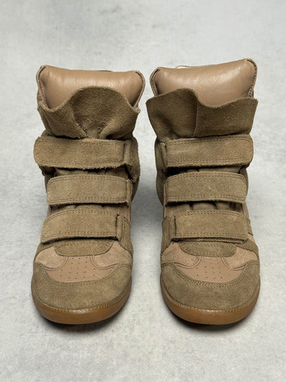 Isabel Marant Bekett Wedge Sneaker Taupe (37)