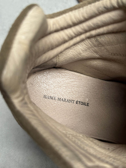 Isabel Marant Bekett Wedge Sneaker Taupe (37)