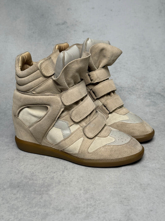 Isabel Marant Bekett Wedge Sneaker Beige/White (40)