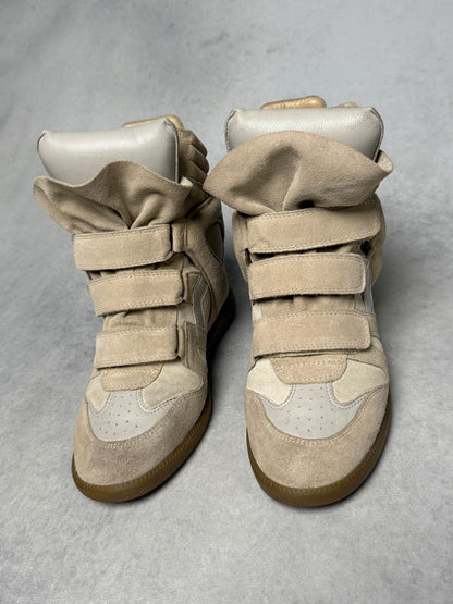 Isabel Marant Bekett Wedge Sneaker Beige/White (40)
