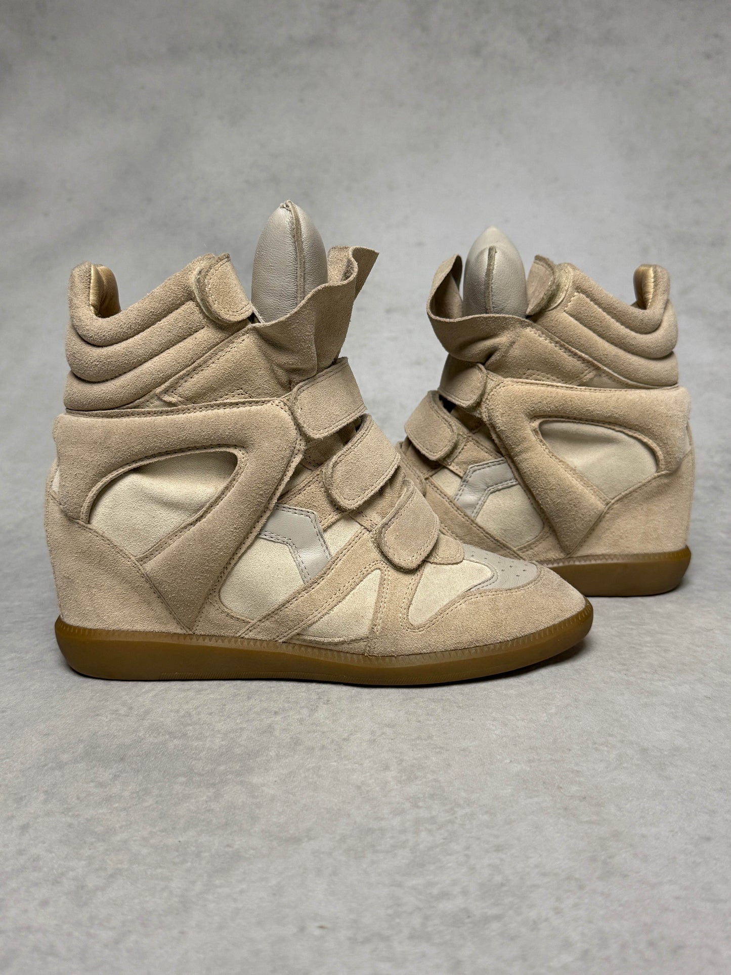 Isabel Marant Bekett Wedge Sneaker Beige/White (40)