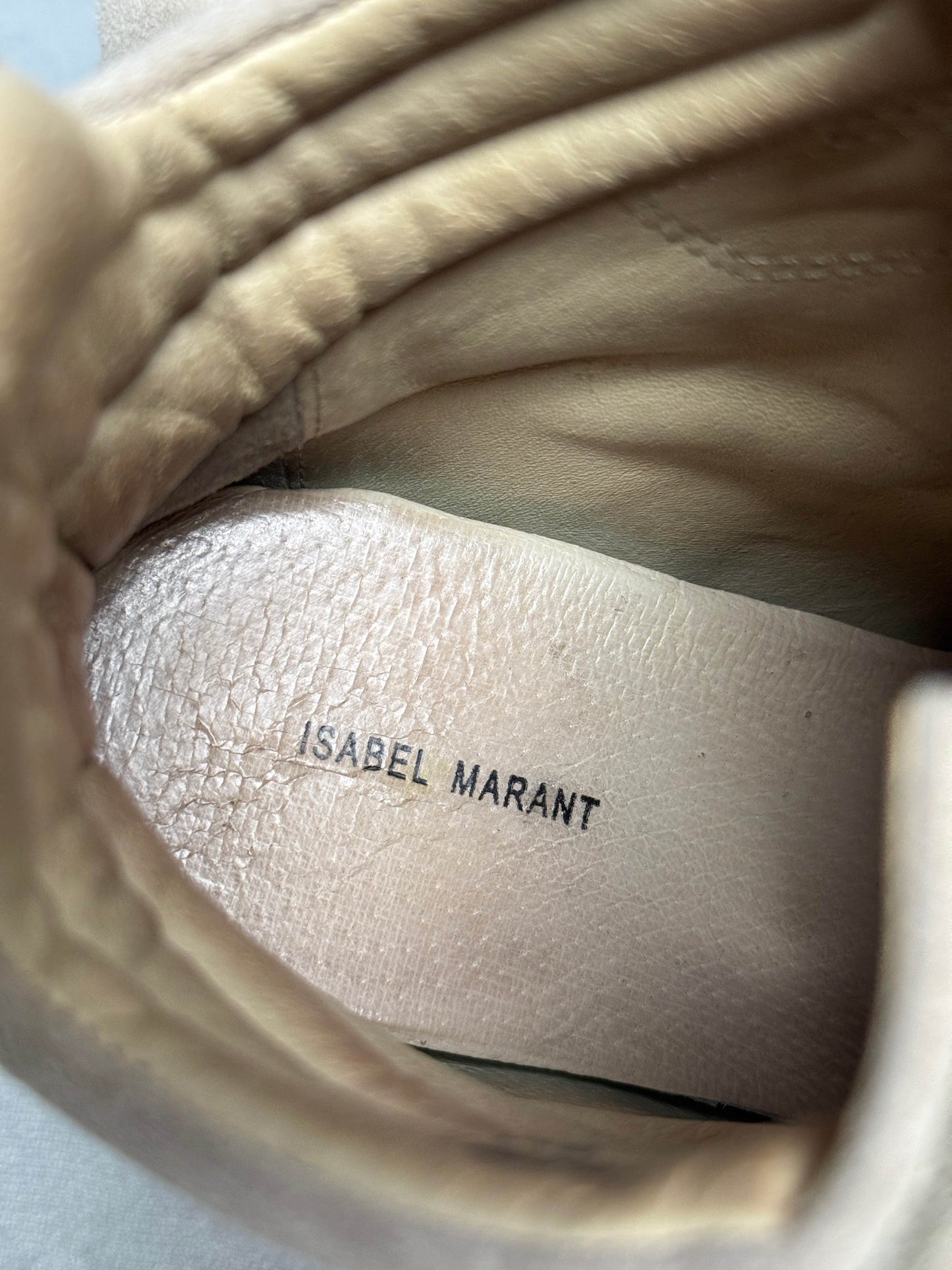 Isabel Marant Bekett Wedge Sneaker Beige/White (40)