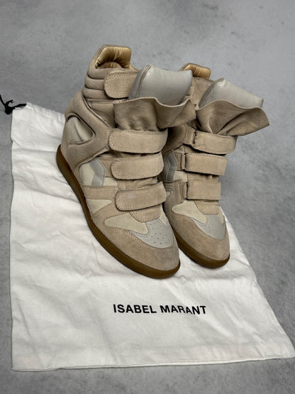 Isabel Marant Bekett Wedge Sneaker Beige/White (40)