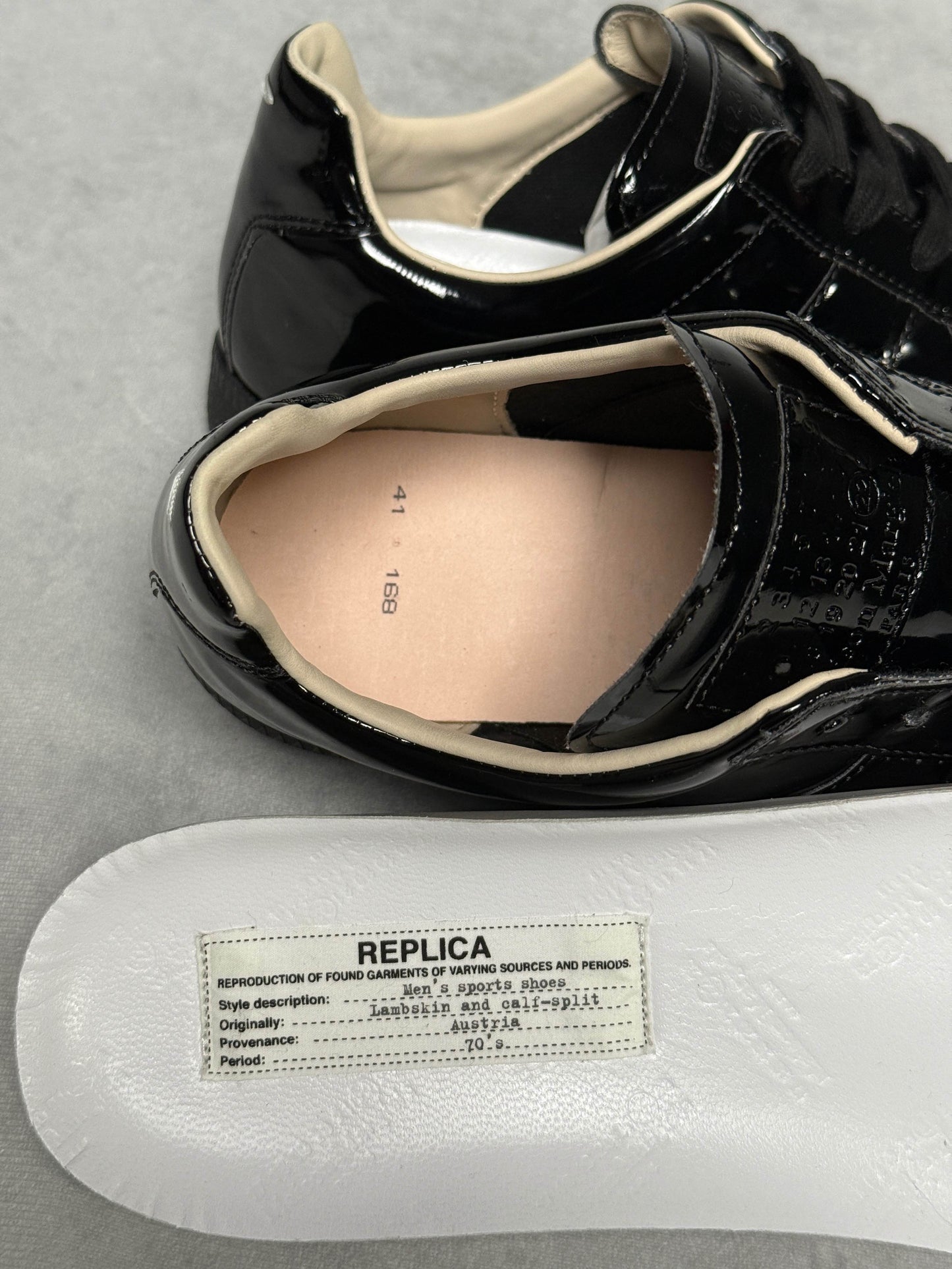 Maison Margiela Replica Low Black Patent Leather (41)