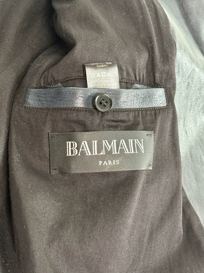 Balmain SS2014 Embroidered Patch Leather Biker Jacket (48)