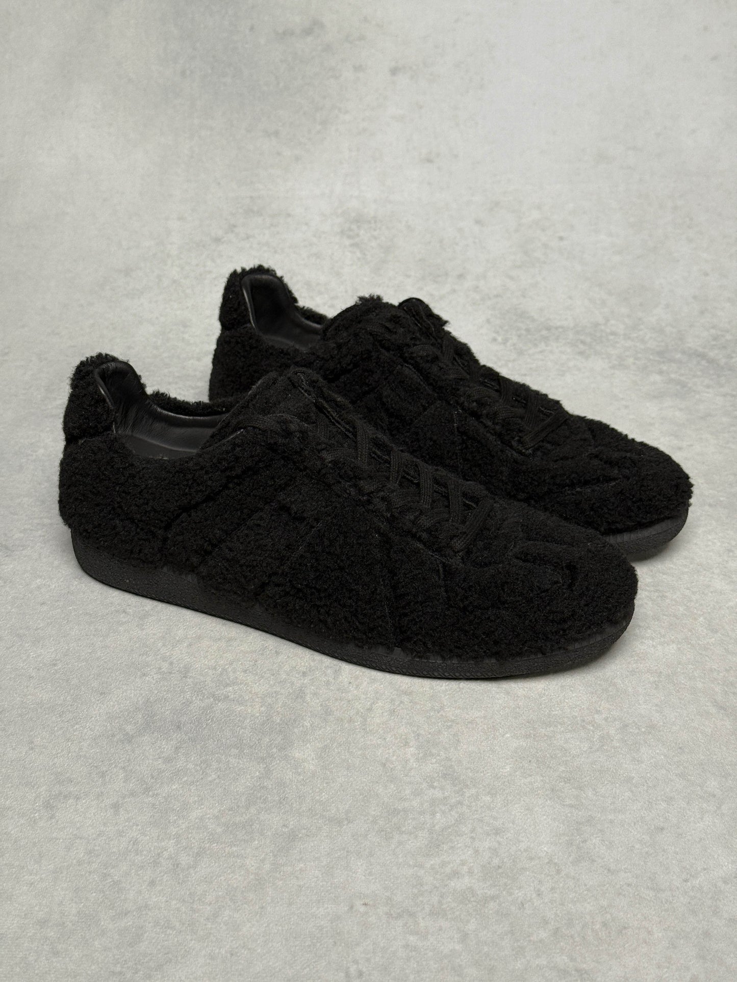 Maison Margiela Replica Black Faux Shearling GATs (43)