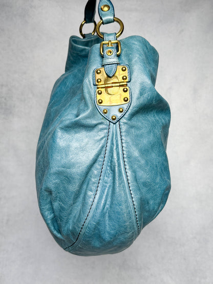 Miu Miu Hobo Bag Turqoise Leather