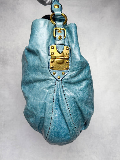 Miu Miu Hobo Bag Turqoise Leather