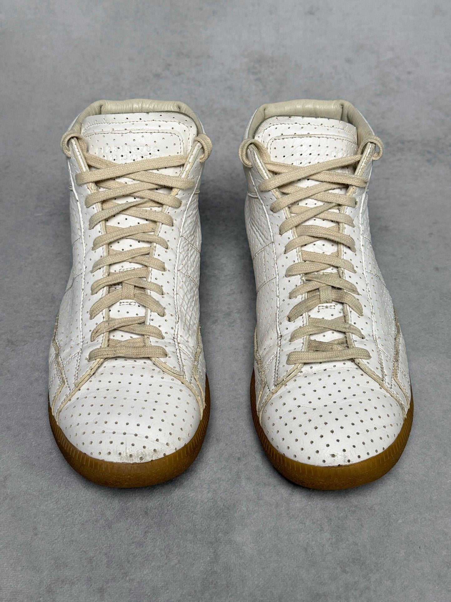 Maison Margiela High-Top Perforated Leather White (45)