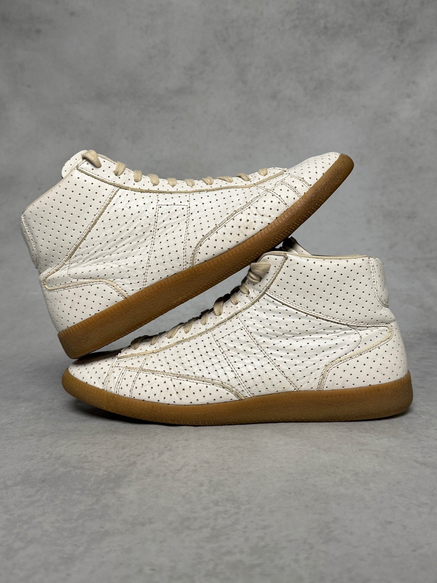 Maison Margiela High-Top Perforated Leather White (45)
