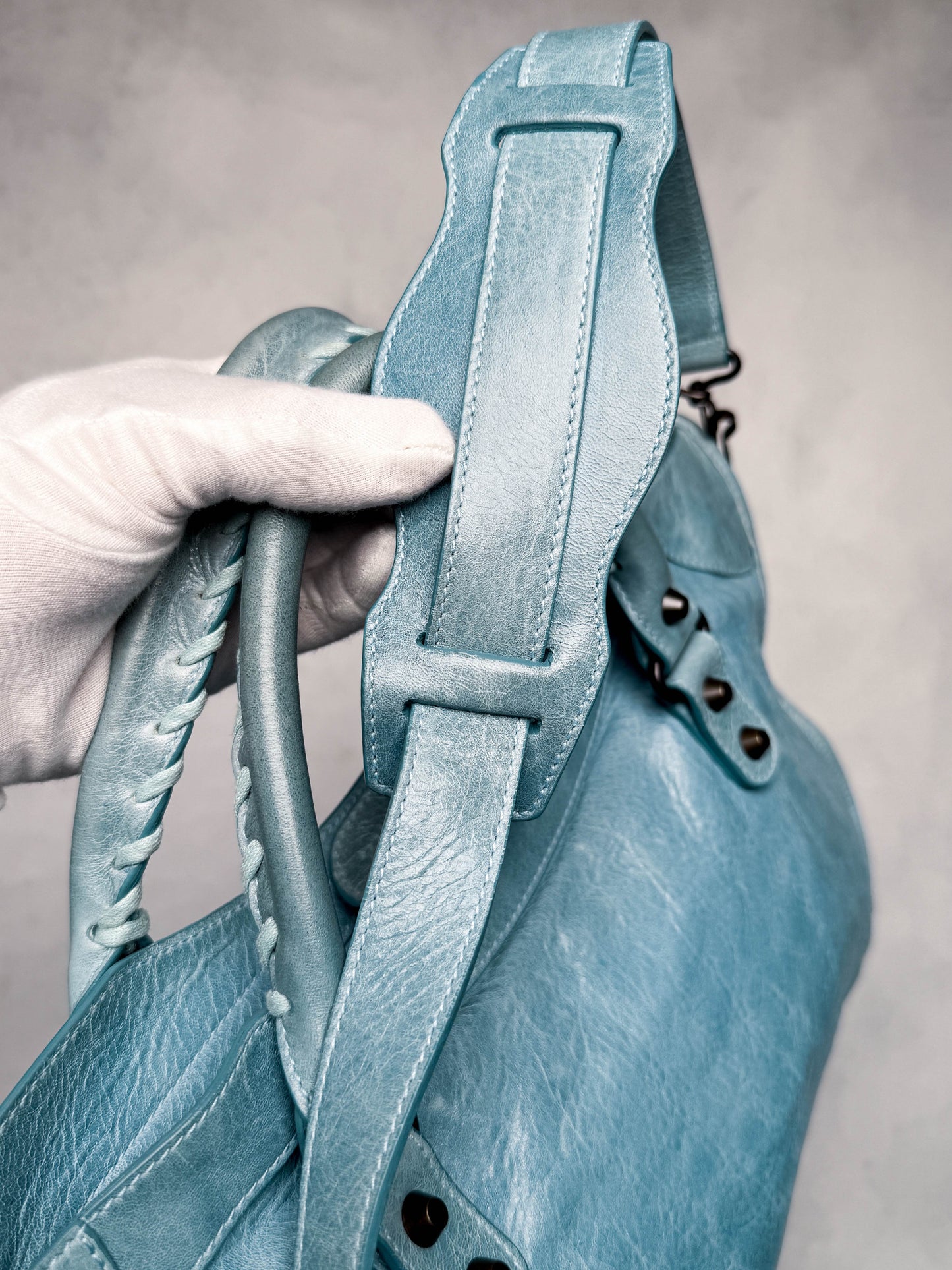 Balenciaga City Bag Medium Light Blue