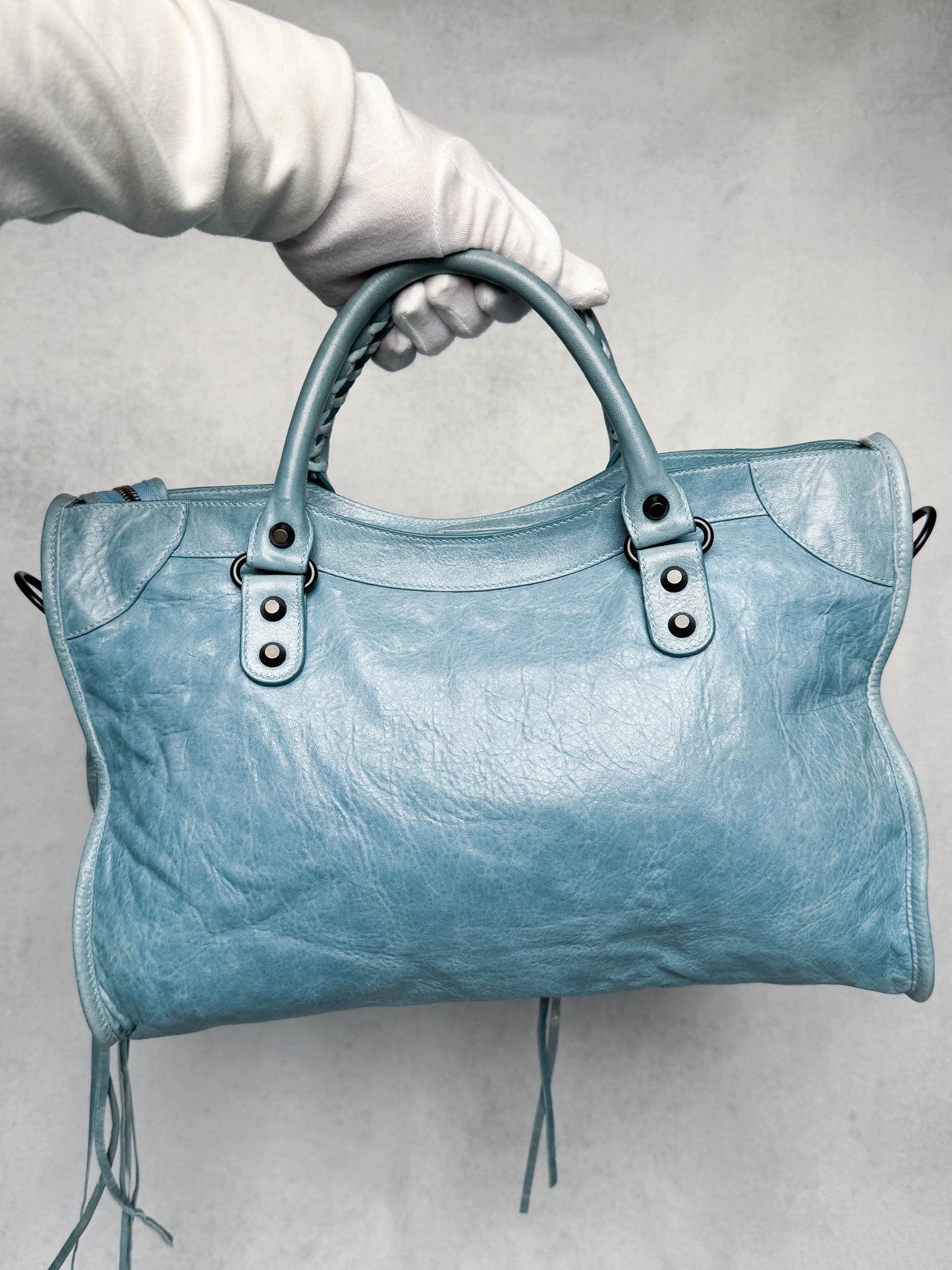 Balenciaga City Bag Medium Light Blue