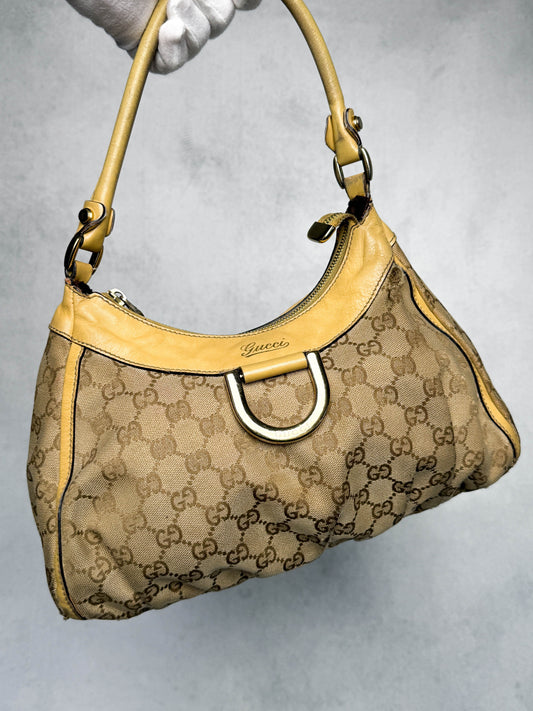 Gucci Vintage Abbey D-Ring Bag Leather/Canvas